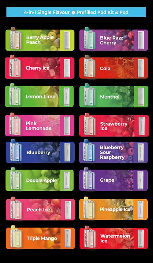 Lost Mary 4-in-1 Prefilled Pod Vape Kit - Lost Mary's Delicious Single-Note Infusions