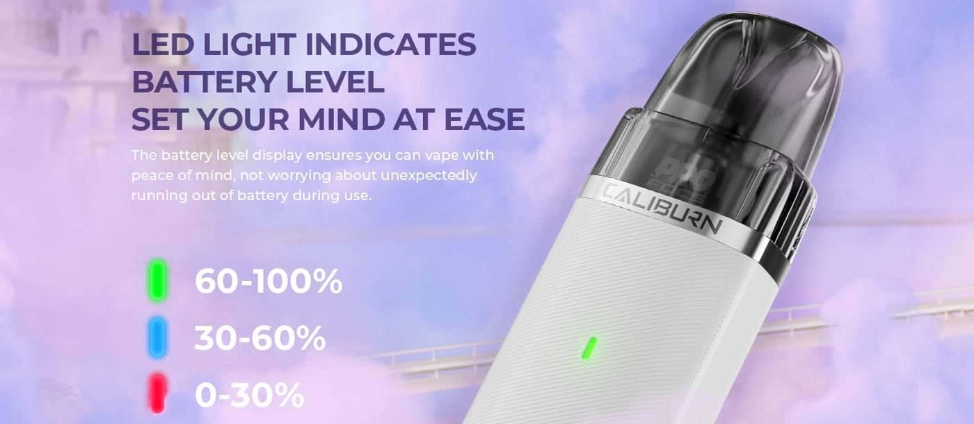 Uwell Caliburn G3 Lite Pod Vape Kit - LED Light Indication