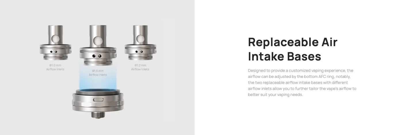 Aspire Atlantis GT Tank - Replaceable air intake bases