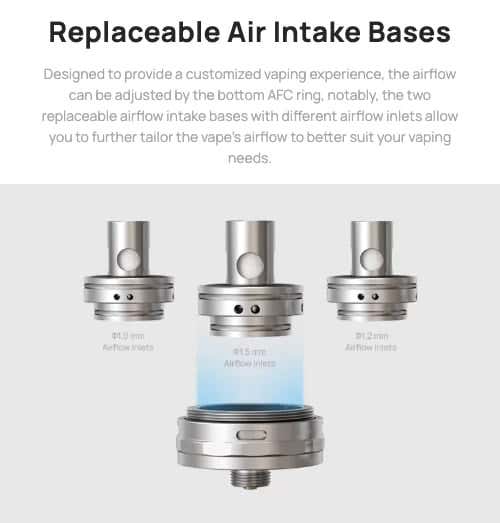 Aspire Atlantis GT Tank - Replaceable air intake bases