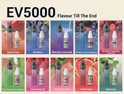 Elf Bar EV5000 Refillable Disposable Kit - Flavour Options