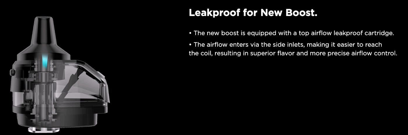 Geekvape Aegis Boost 2 Pods - Leakproof, equipped with top airflow leakproof cartridge