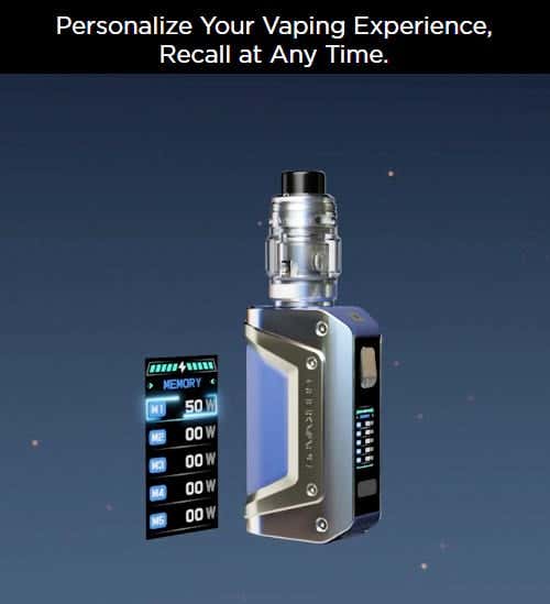Geekvape Aegis Legend 3 Box Mod - Memory Mode, Recall at any time