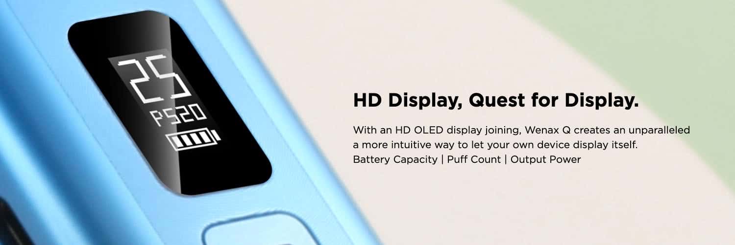 Geekvape Wenax Q Pod Vape Kit - HD Display, quest for display