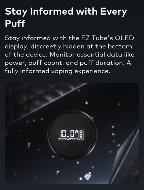 Innokin EZ Tube Zenith Minimal Vape Kit - Stay informed with every puff
