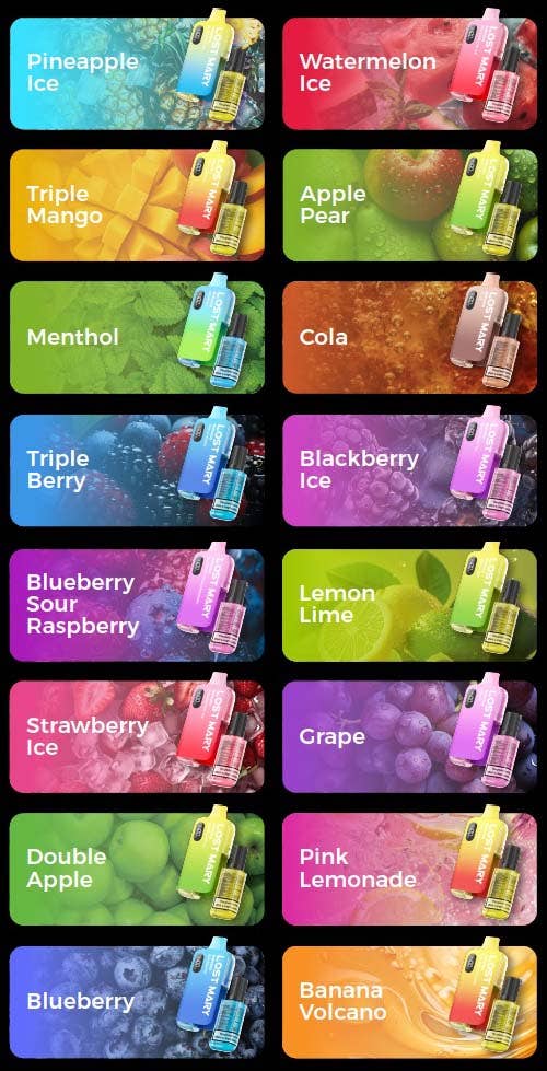 Lost Mary BM6000 Disposable Kit - 16 delicious flavour choices