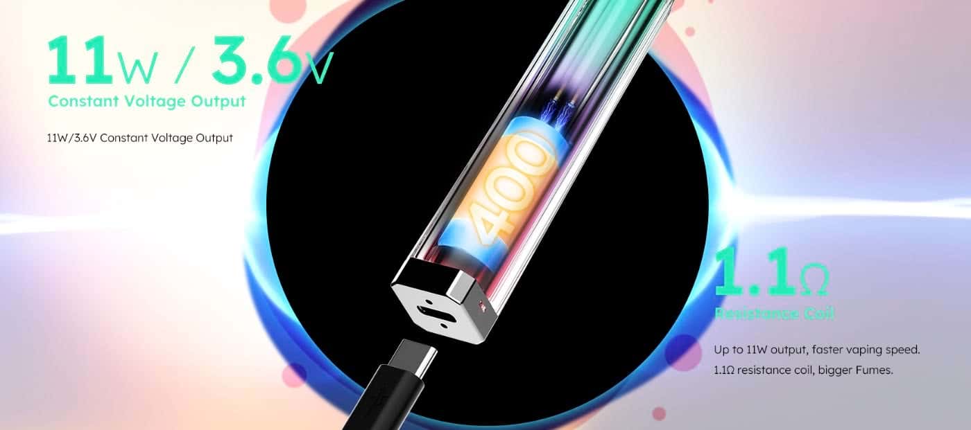 SKE Crystal PLUS Prefilled Pod Vape Kit Battery - Constant voltage output