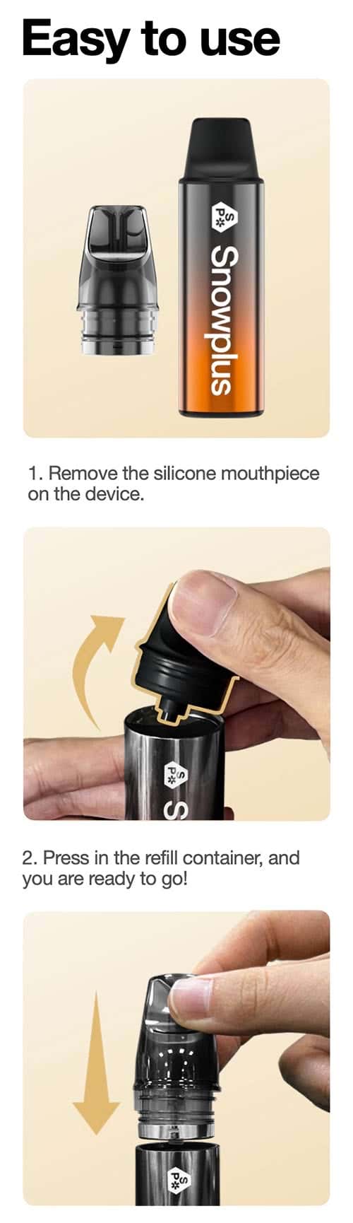Snowplus Clic 5000 Disposable Kit - Easy to use