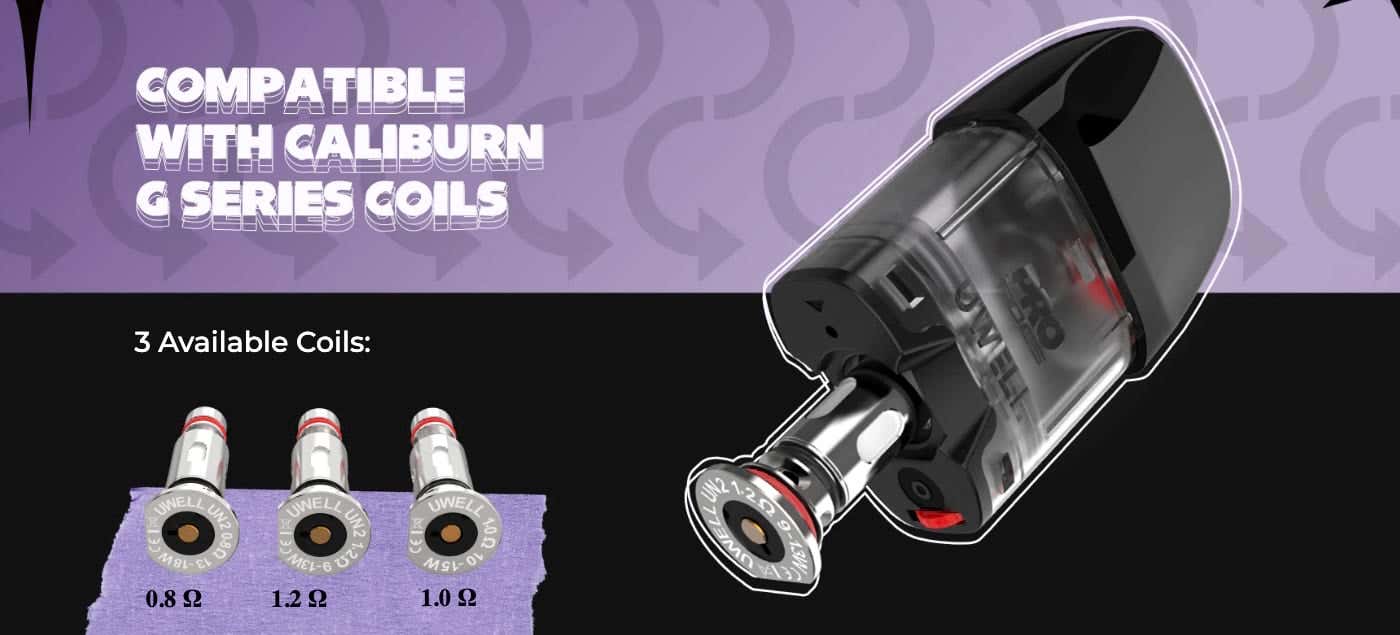 Uwell Caliburn GK2 Vision Pod Vape Kit - Compatible with Caliburn G Series coils
