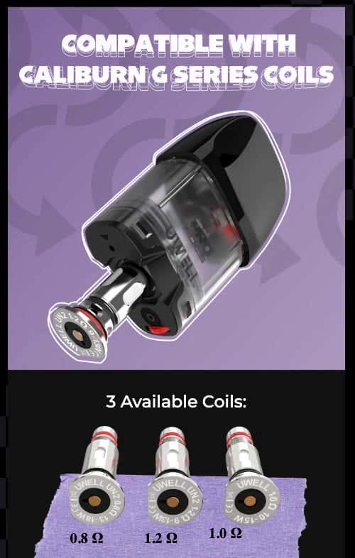 Uwell Caliburn GK2 Vision Pod Vape Kit - Compatible with Caliburn G Series coils