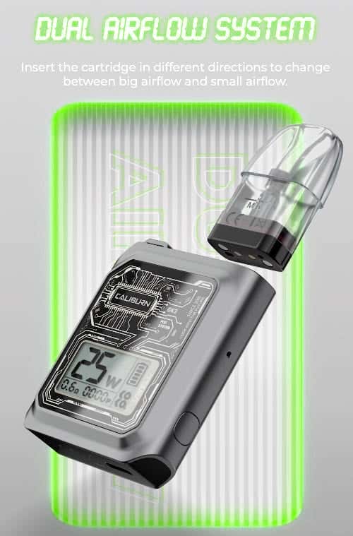 Uwell Caliburn GK3 Pod Vape Kit - Dual airflow system