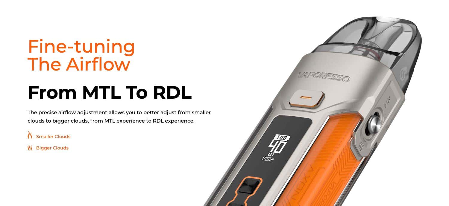 Vaporesso Luxe X Pro - Fine-tuning the airflow from MTL to RDL