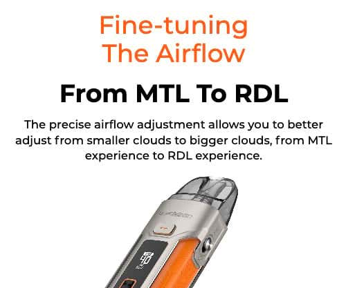 Vaporesso Luxe X Pro - Fine-tuning the airflow from MTL to RDL