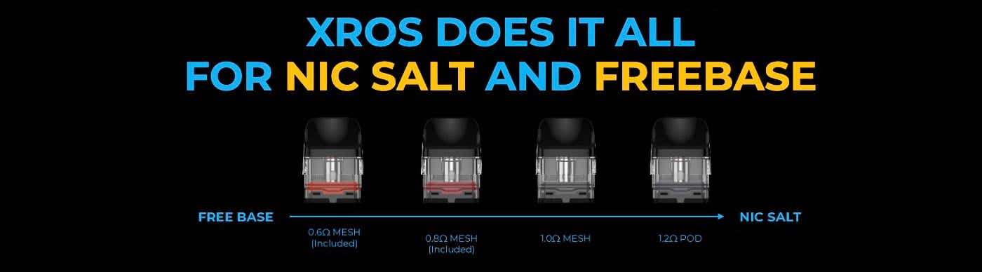 Vaporesso XROS 3 Nano Pod Kit - XROS does it all for nic salt and free base