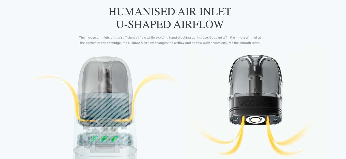 Voopoo Argus Z Pod Kit - Humanised air inlet u-shaped airflow