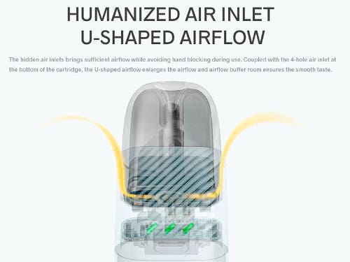 Voopoo Argus Z Pod Kit - Humanised air inlet u-shaped airflow