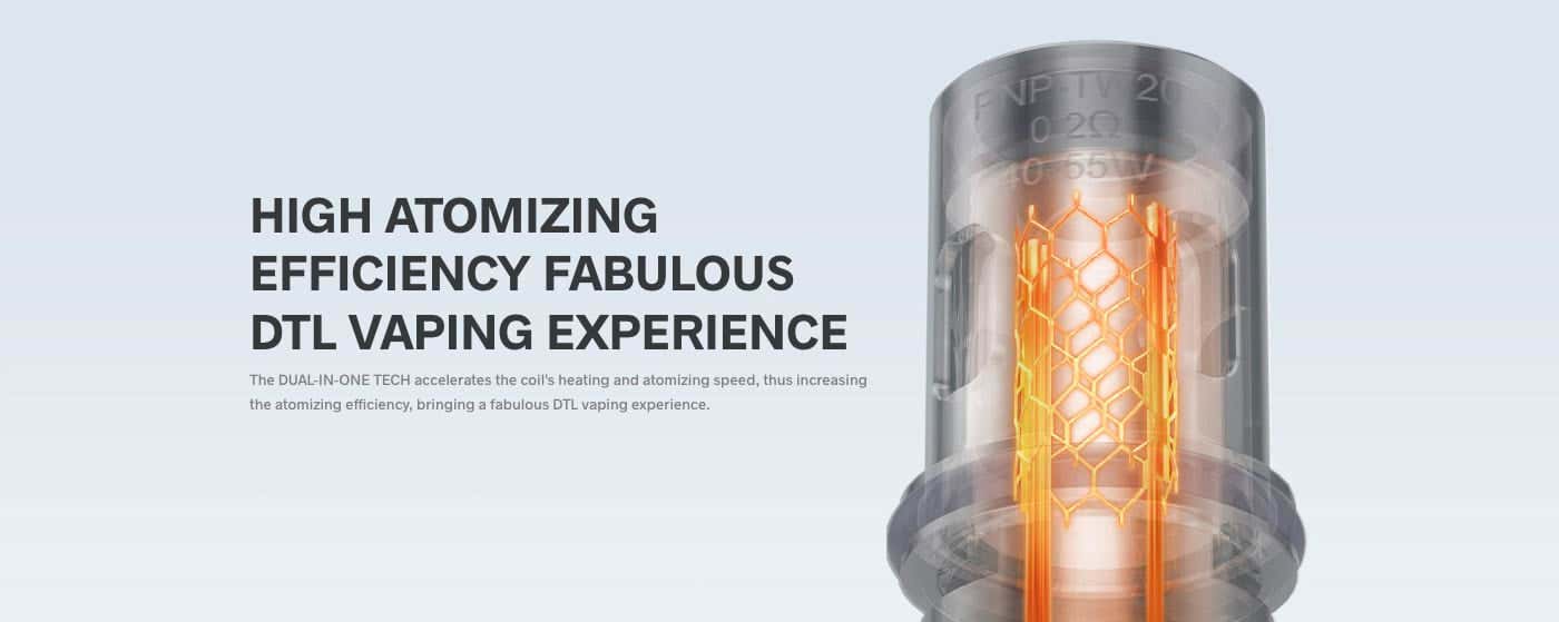 VooPoo Drag H40 Pod Vape Kit - High atomising efficiency