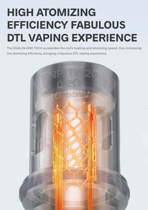 VooPoo Drag H40 Pod Vape Kit - High atomising efficiency