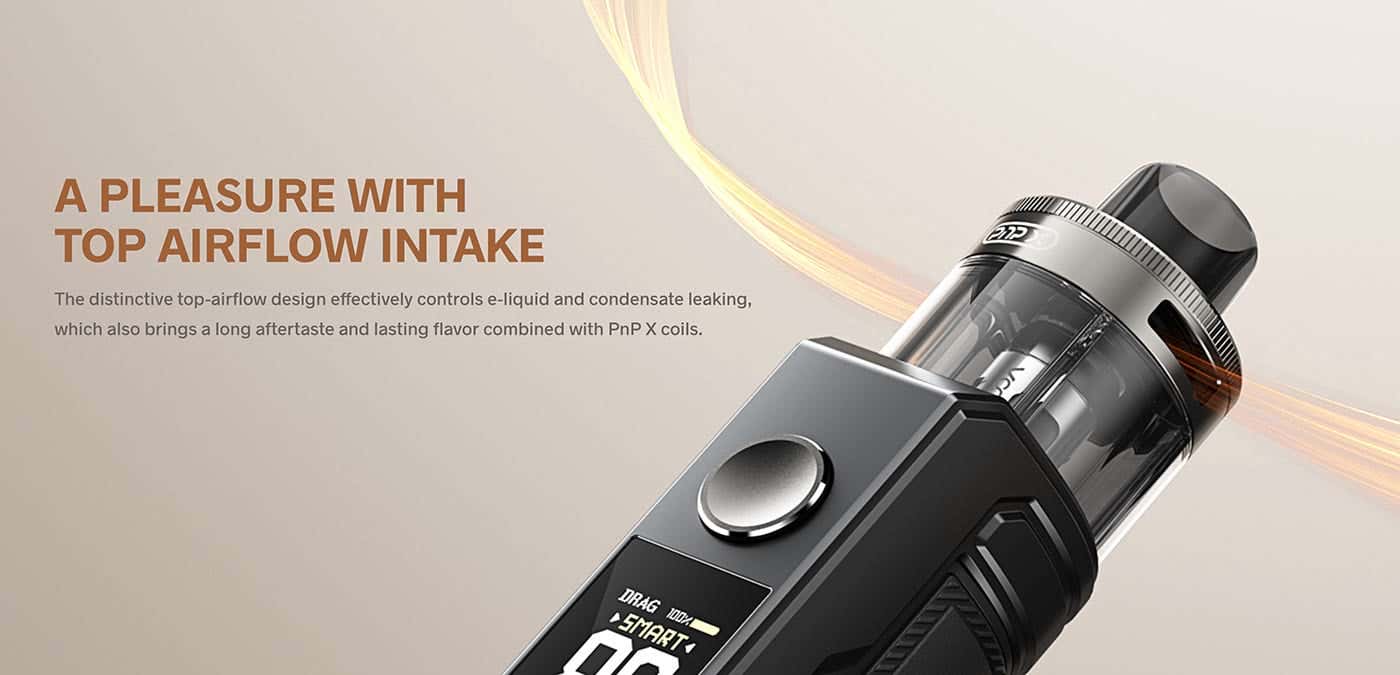 VooPoo Drag X2 Pod Vape Kit - A pleasure with top airflow intake