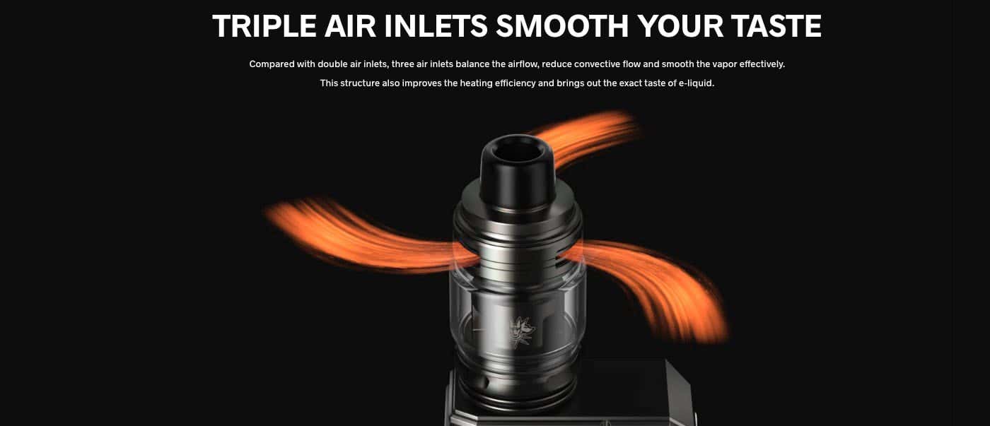 Voopoo UForce-L Tank - Triple air inlets smooth your taste