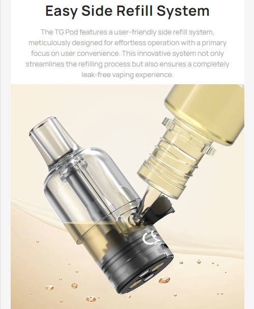Aspire Cyber G Slim Pod Vape Kit - Easy Side Refilling Operations