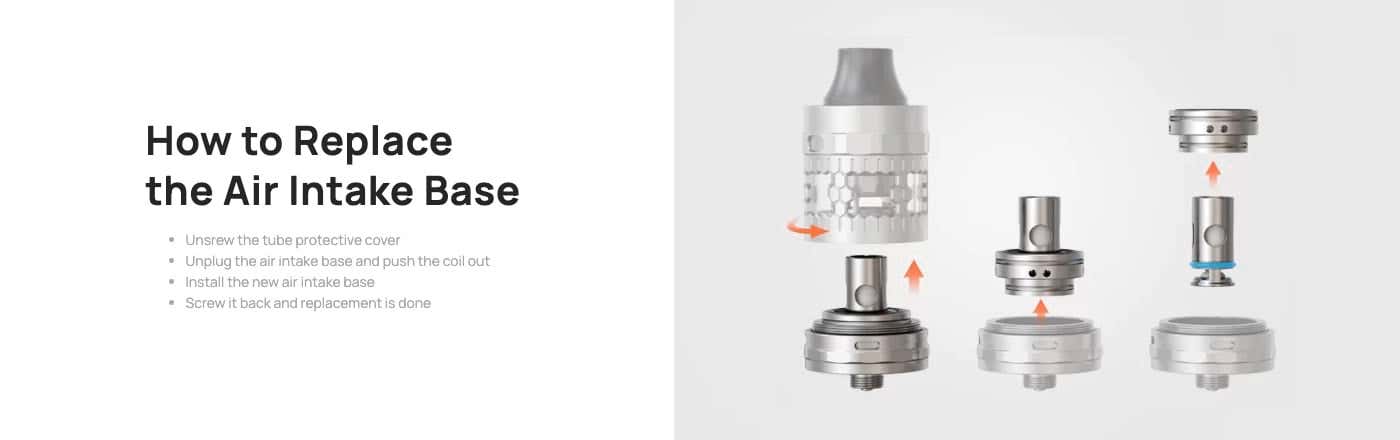 Aspire Atlantis GT Tank - How to replace the air intake base