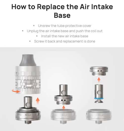 Aspire Atlantis GT Tank - How to replace the air intake base