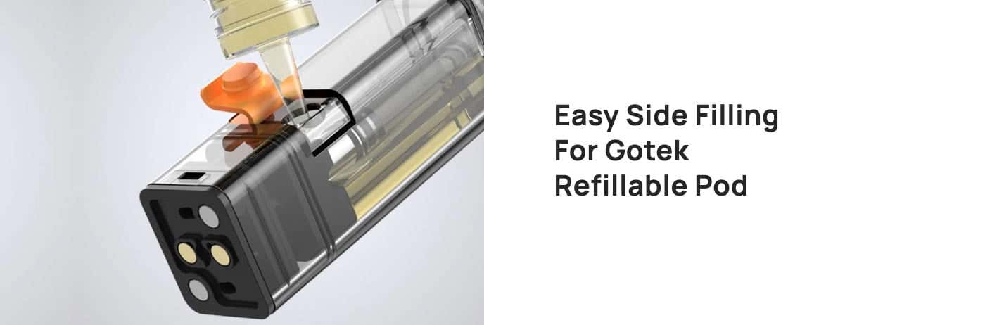 Aspire Gotek Refillable 0.8ohm Meshed Pods - Easy-side filling