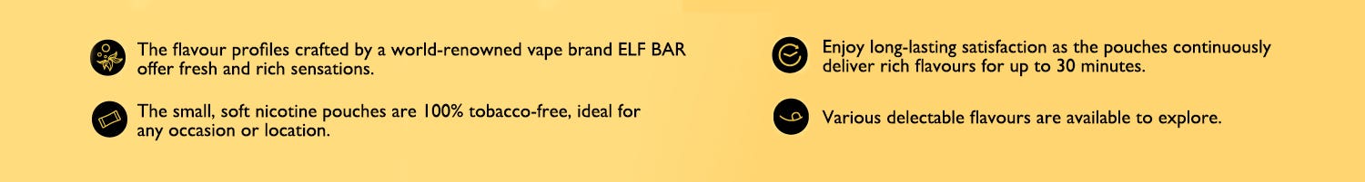 Elf Bar TACJA Nicotine Pouches - Key features and highlights