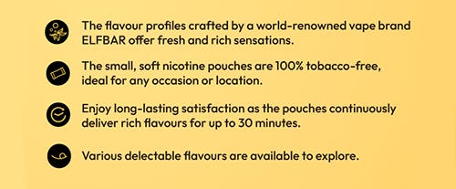 Elf Bar TACJA Nicotine Pouches - Key features and highlights