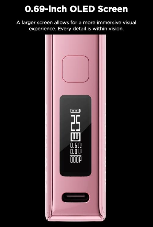 Geekvape Soul Pod Vaping System - 0.69-inch OLED screen