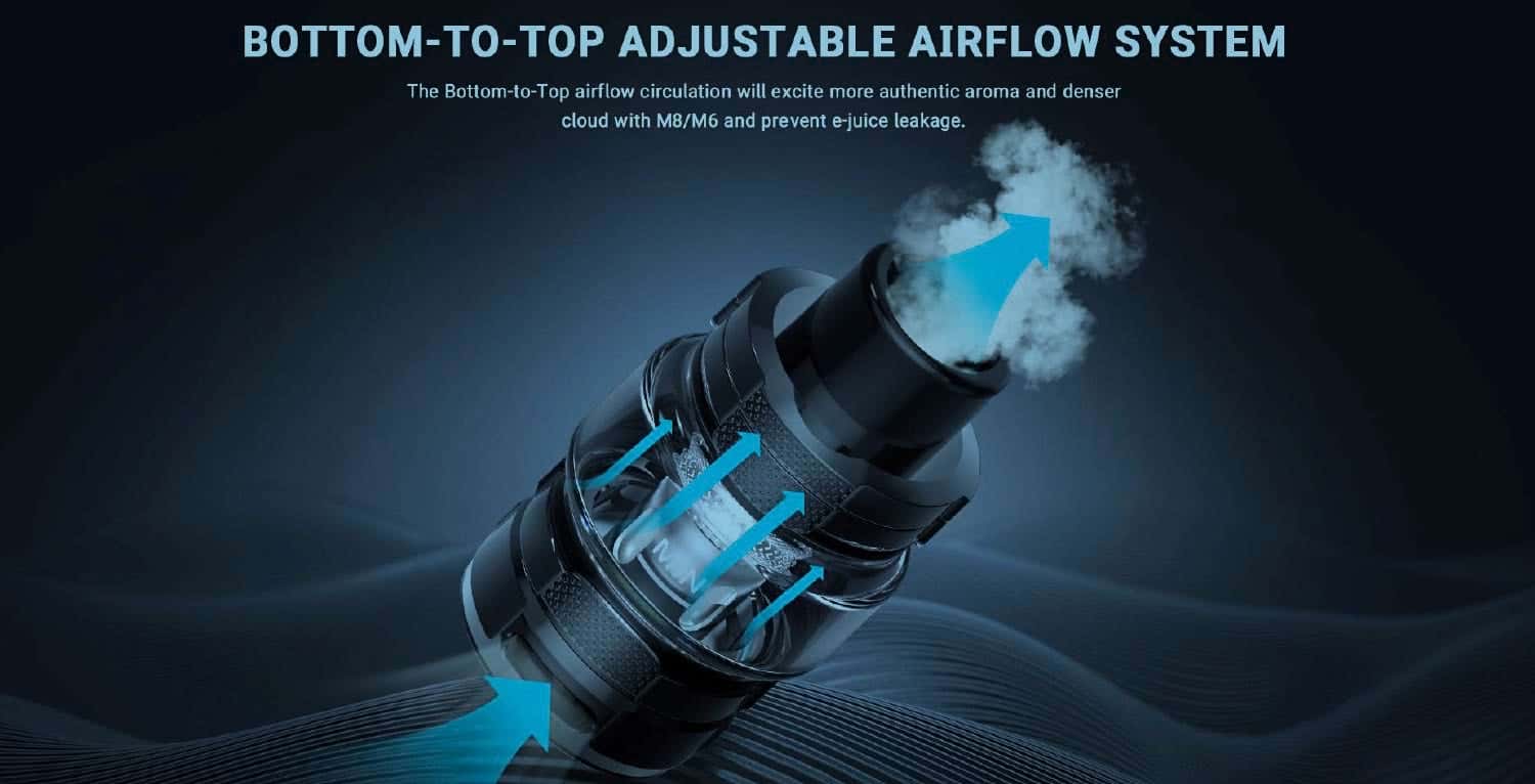 Horizontech Falcon Legend Sub-Ohm Tank - Bottom-to-top adjustable airflow system