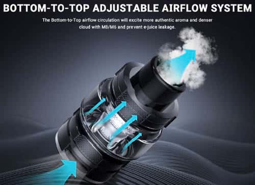 Horizontech Falcon Legend Sub-Ohm Tank - Bottom-to-top adjustable airflow system