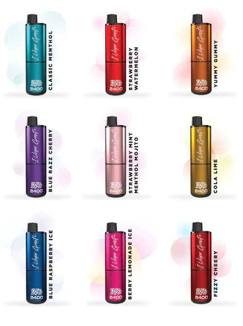 IVG 2400 Disposable Vape - 26 big flavours