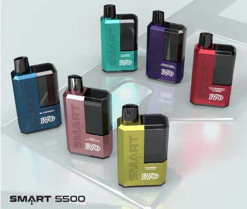 IVG Smart 5500 Rechargeable Refillable Disposable Pod Kit - A Range of Flavours to Exhilarate the Senses