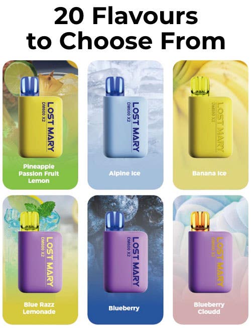 Lost Mary DM1200 Disposable Vape Kit - 20 Flavours to choose from!