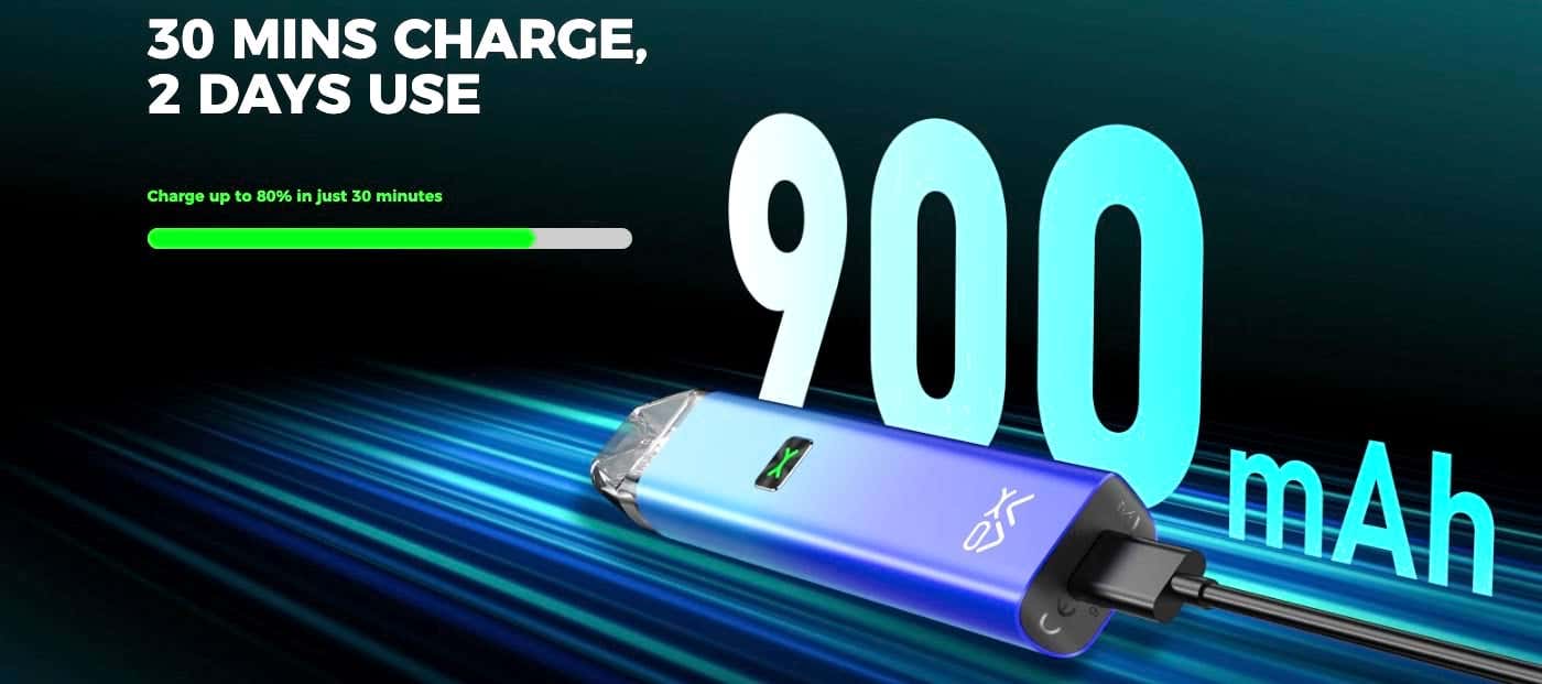 Oxva C Pod Kit - 30 mins charge, 2 days use