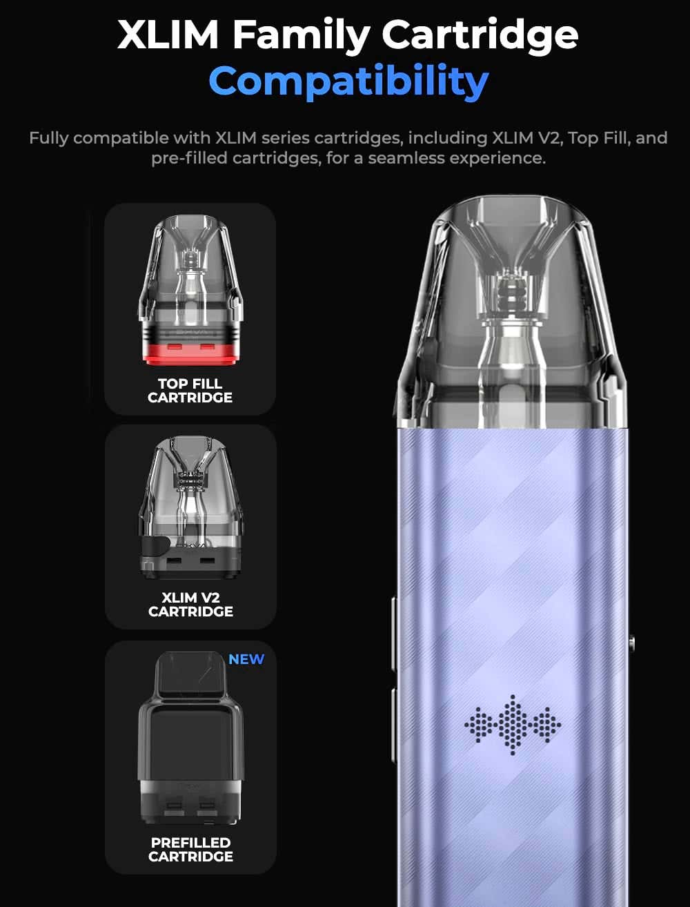 Oxva Xlim SE 2 Pod Vape Kit - XLIM Family cartridge compatibility