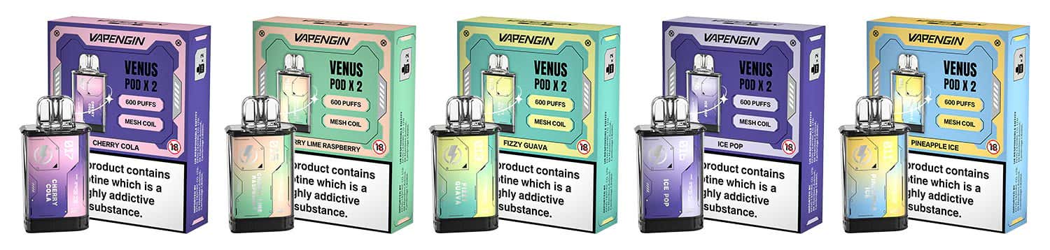 Vapengin Venus Prefilled E-Liquid Pods - 19 premium flavours to choose from