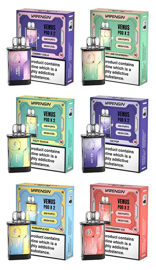 Vapengin Venus Prefilled E-Liquid Pods - 19 premium flavours to choose from