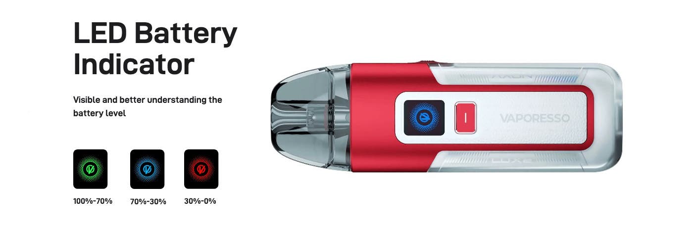 Vaporesso Luxe X2 Pod Vaping Kit - LED Battery Indicator