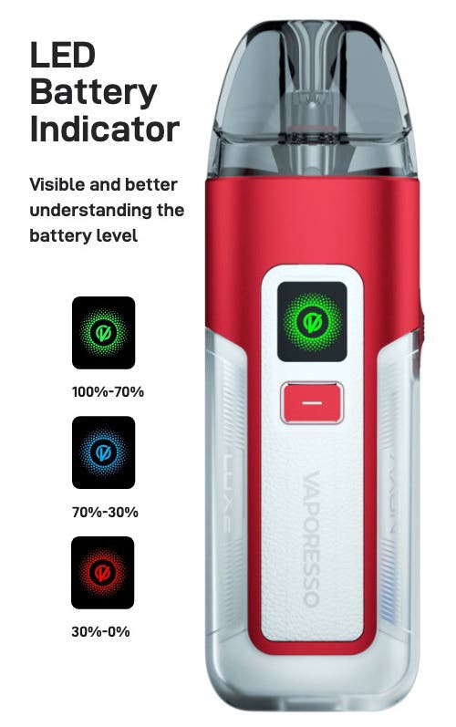 Vaporesso Luxe X2 Pod Vaping Kit - LED Battery Indicator