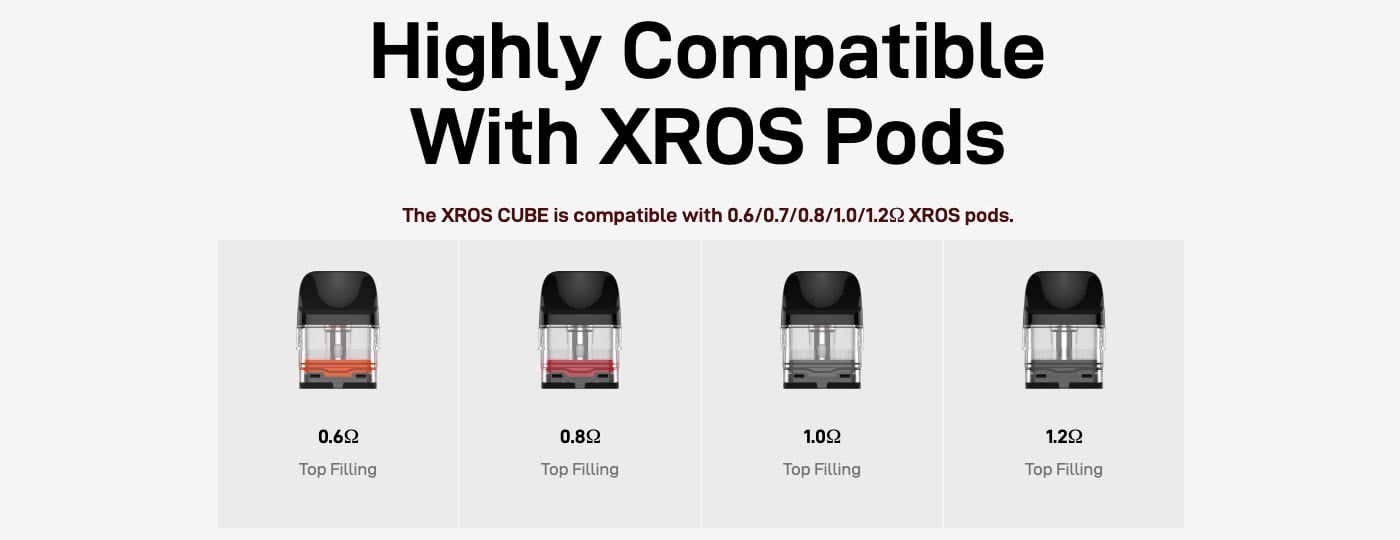 Vaporesso XROS Cube Pod Kit - Highly compatible with XROS pods