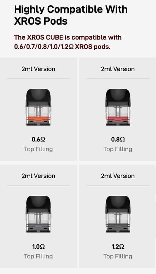 Vaporesso XROS Cube Pod Kit - Highly compatible with XROS pods