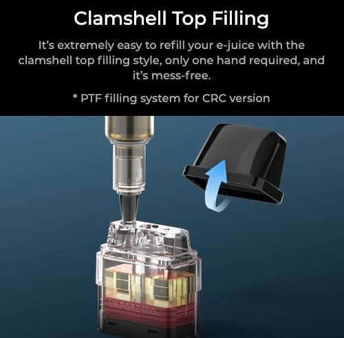 Vaporesso XROS Pod Series - Clamshell top filling