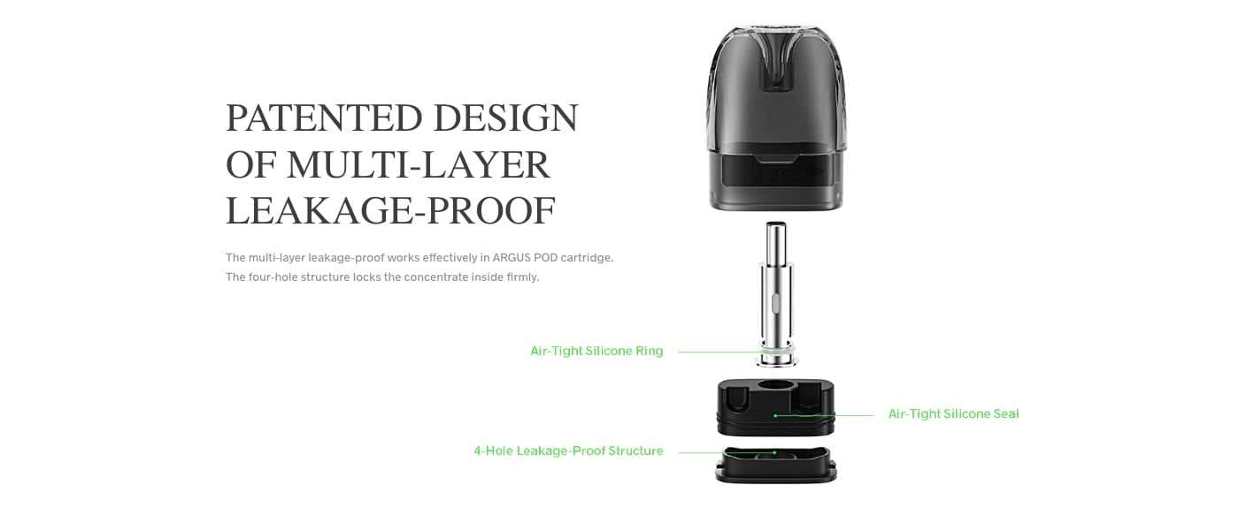 Voopoo Argus Z Pod Kit - Leakproof patented design