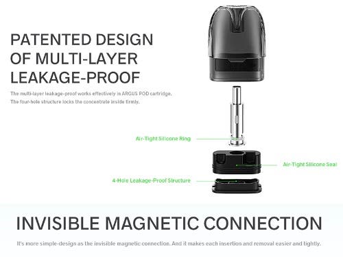 Voopoo Argus Z Pod Kit - Leakproof patented design