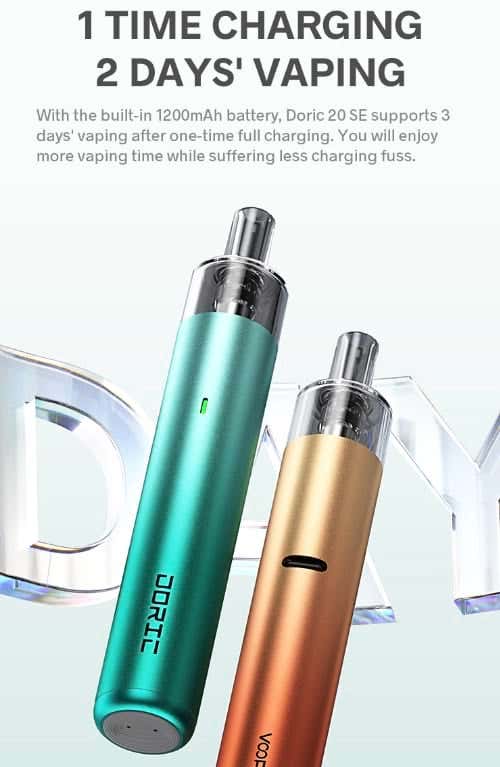 VooPoo Doric 20 SE Pod Vape Kit - 1 time charging, 2 days vaping
