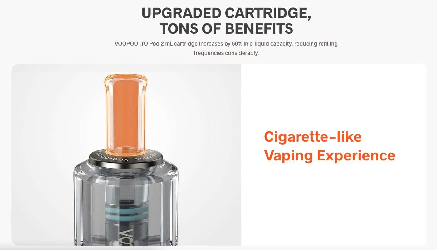 VooPoo Doric E Pod Vape Kit - Upgraded cartridge, tons of benefits