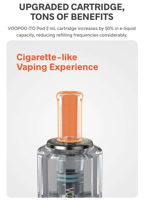 VooPoo Doric E Pod Vape Kit - Upgraded cartridge, tons of benefits